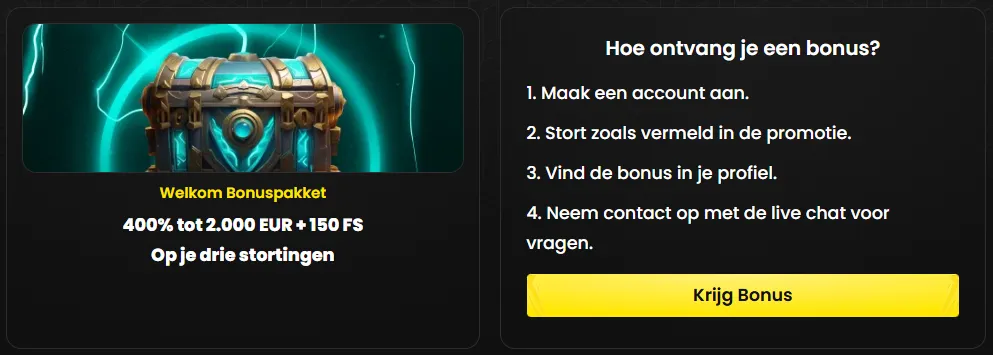 BlitzBet Casino bonussen en welkomstpakket voor spelers