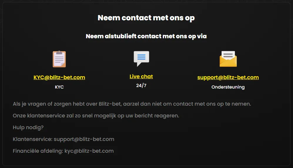 blitzbet-casino-klantenservice